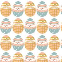 Easter eggs simple seamless pattern. Easter eggs, Easter symbol, decorative vector elements.