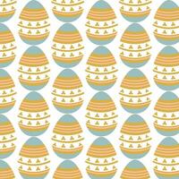 Easter eggs simple seamless pattern. Easter eggs, Easter symbol, decorative vector elements.