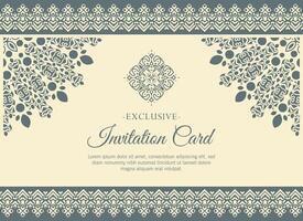 Invitation card vector design vintage style