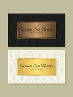 elegant gold pattern card design vector