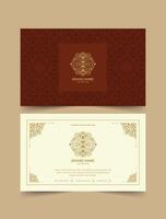 ornament pattern business card design vector