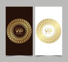 luxury white and red VIP card ornament pattern vector