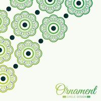 Green circle border pattern background vector