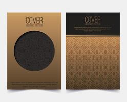 Luxury geometric pattern flyer text design vector