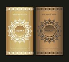 luxury ornament circle border design card vector