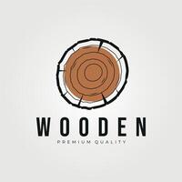 wooden logo icon logo vintage vector symbol illustration design, minimalist wood texture