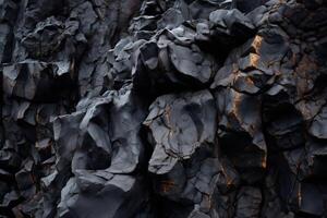 AI generated Close up of volcanic rocks and formations. Generative AI photo
