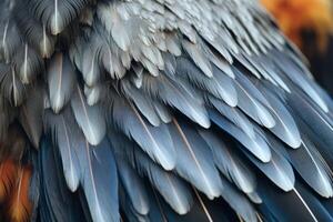 AI generated Close-up of a bird's wings, a work of art in nature. Generative AI photo