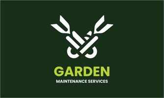 AI generated Garden maintenance service vector logo design