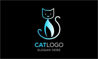 ai generado gato animal mascota icono mascota logo diseño minimalista moderno símbolo idea modelo vector