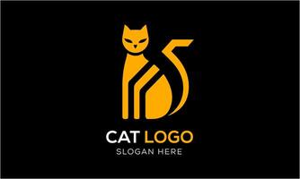 AI generated Cat animal pet icon mascot logo design minimalist modern symbol idea template vector