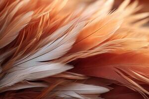 AI generated Up-close view of a bird's feathers in the wind. Generative AI photo