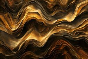 AI generated Radiant Abstract gold brown. Generate Ai photo