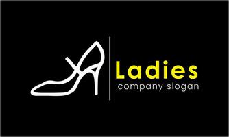 AI generated Ladies shoes vector design logo template
