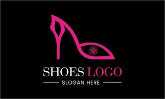 AI generated Ladies shoes vector design logo template