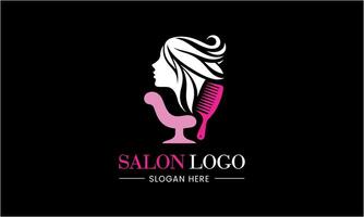 ai generado dama salón belleza cara Moda spa mujer logo diseño vector