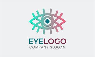 AI generated Eye optical hospital vector lens element logo design template