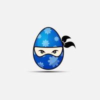 Design vector Easter Ninja Egg logo icon element vector