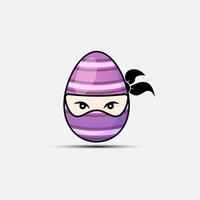 Design vector Easter Ninja Egg logo icon element vector