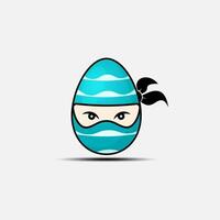 Design vector Easter Ninja Egg logo icon element vector