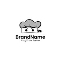 Design vector  Ninja Chef Hat  logo icon concept design element vector template