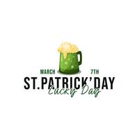 Logo Design Happy St.Patrick's Day Irish holiday. icon design element vector