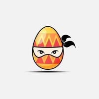 Design vector Easter Ninja Egg logo icon element vector