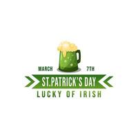 Logo Design Happy St.Patrick's Day Irish holiday. icon design element vector