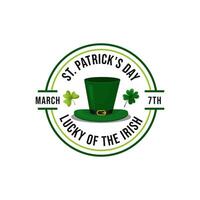 Logo Design Happy St.Patrick's Day Irish holiday. icon design element vector