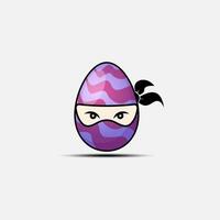 Design vector Easter Ninja Egg logo icon element vector