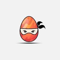 Design vector Easter Ninja Egg logo icon element vector