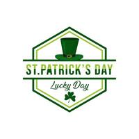 Logo Design Happy St.Patrick's Day Irish holiday. icon design element vector