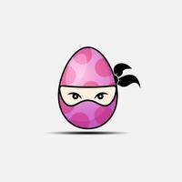 Design vector Easter Ninja Egg logo icon element vector