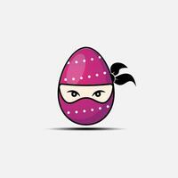 Design vector Easter Ninja Egg logo icon element vector