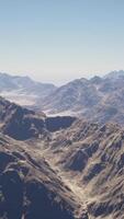 An aerial view of a mountain range in the desert video