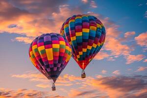 ai generado vistoso aire globos volar. generar ai foto