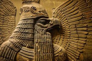 AI generated Mysterious Ancient Sumerian god. Generate ai photo