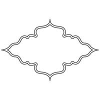 Decorative ornament frame icon shape outline element vector