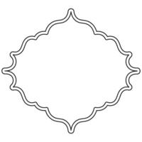 Decorative ornament frame icon shape outline element vector