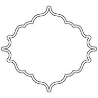 Decorative ornament frame icon shape outline element vector