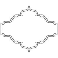 Decorative ornament frame icon shape outline element vector