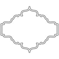 decorativo ornamento marco icono forma contorno elemento vector