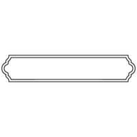 Decorative ornament frame icon shape outline element vector