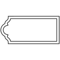 Decorative ornament frame icon shape outline element vector