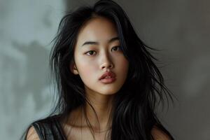 AI generated Exotic Asian model mix. Generate Ai photo