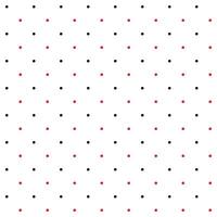 Small red and black seamless polka dot pattern vector, White background. Christmas Theme vector