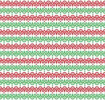 Red and Green Tropical Damask Repeat Patterns, Christmas Theme vector