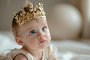 AI generated Baby boy crown. Generate Ai photo