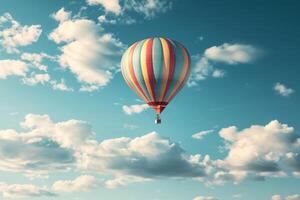 AI generated Air balloon banner. Generate Ai photo