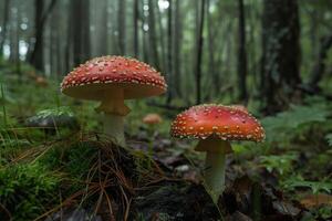 ai generado amanita muscaria generar ai foto